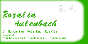 rozalia aulenbach business card